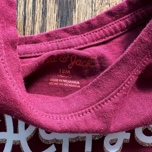 Cat & Jack Happy & Thankful Toddler Girl Thanksgiving Long Sleeve Shirt - 18 mo - Picture 2 of 2